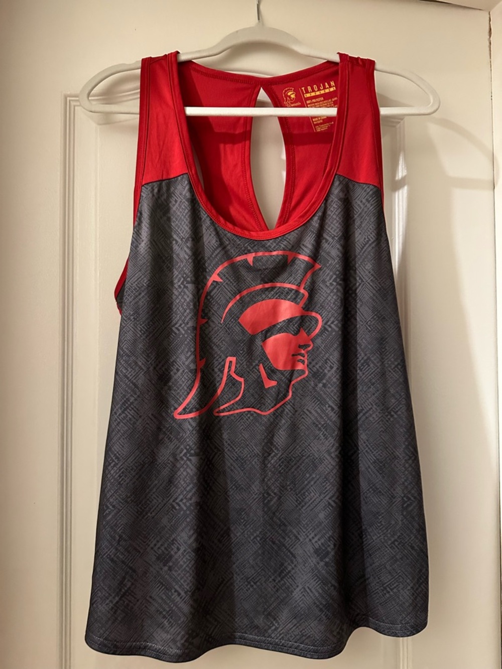 USC Trojan Gray & Red Tank Top